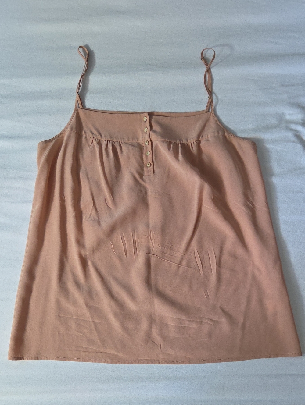Vintage Twelfth Street by Cynthia Vincent 100% Silk Henley Boho Cami circa 2010